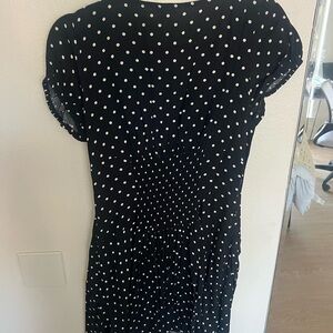 Urban Outfitters Black Top with White Polka Dots